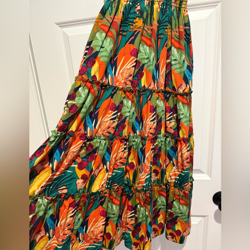Evereve O.P.T. Calypso Tiered Maxi Dress Tropical - Picture 3 of 5